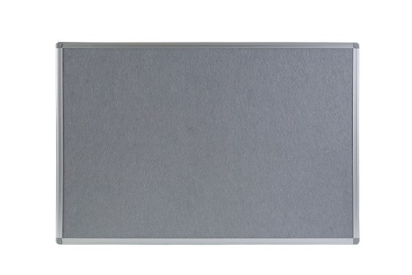 Boards Direct Felt Noticeboard Aluminium Frame 900 x 600mm GREY