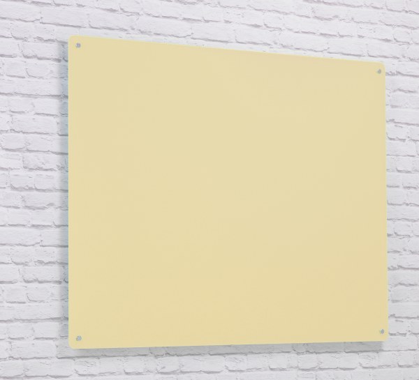 Wall Mounted Glass Board 600 x 450mm Cream