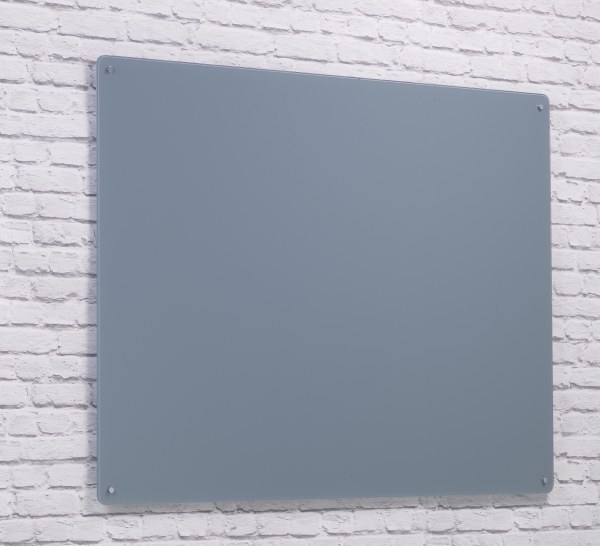 Wall Mounted Glass Board 900 x 600mm Grey