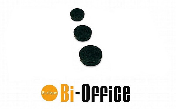 Bi-Office Magnets 10mm Black, Pack of 10