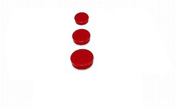 Bi-Office Magnets 20mm Red, Pack of 10