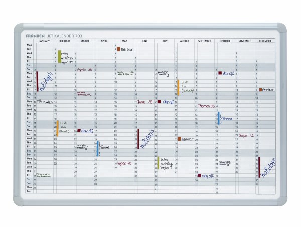 Franken Magnetic Year Planner 90 x 60cm