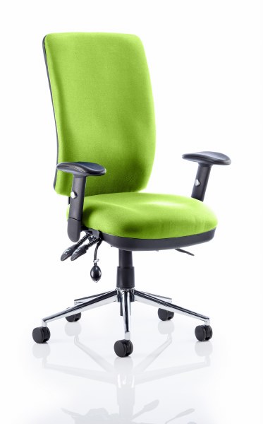 Chiro High Back Task Chair Myrrh Green fabric