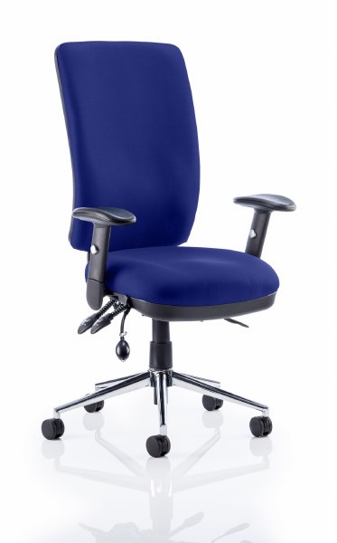 Chiro High Back Task Chair Stevia Blue fabric