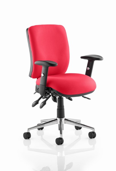 Chiro Medium Back Task Chair Bergamot Cherry fabric