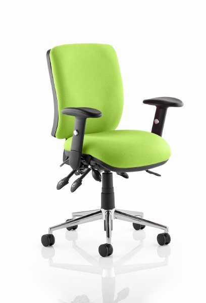 Chiro Medium Back Task Chair Myrrh Green fabric