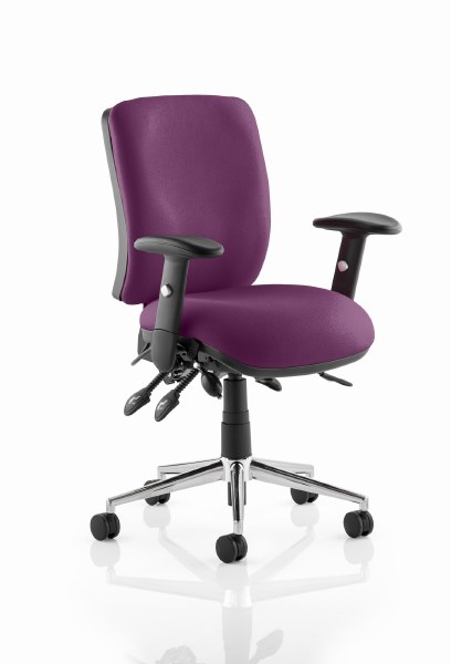 Chiro Medium Back Task Chair Tansy Purple fabric
