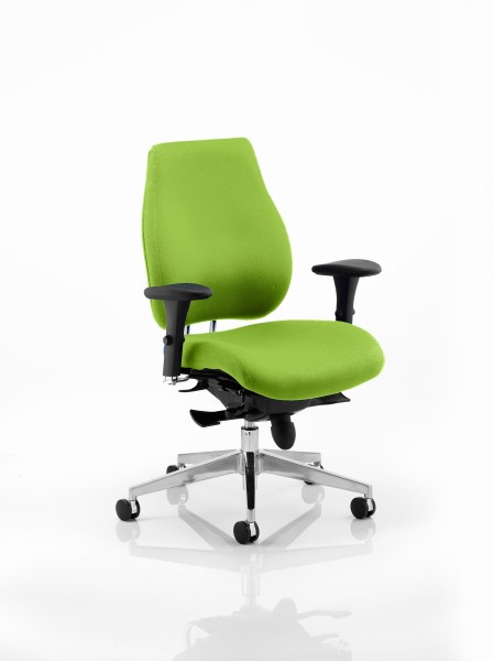 Chiro Plus 'Ergo' Posture Chair with Arms Myrrh Green