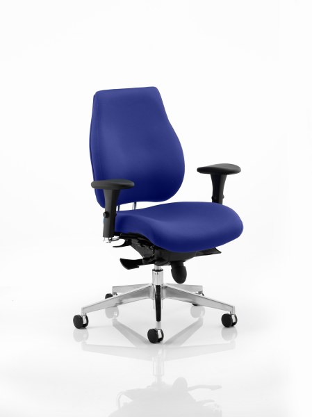 Chiro Plus 'Ergo' Posture Chair with Arms Stevia Blue