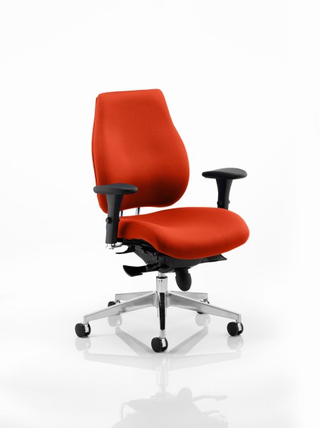Chiro Plus 'Ergo' Posture Chair with Arms Tabasco Red