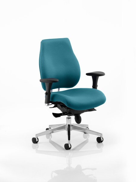 Chiro Plus 'Ergo' Posture Chair with Arms Maringa Teal