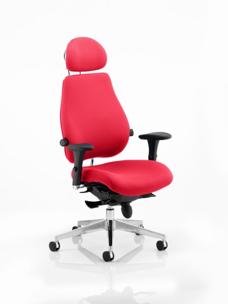 Chiro Plus 'Ultimate' Posture Chair Bergamot Cherry Fabric