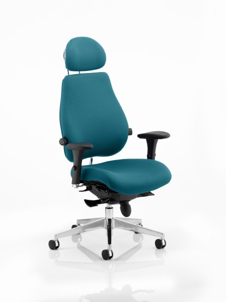Chiro Plus 'Ultimate' Posture Chair Maringa Teal Fabric