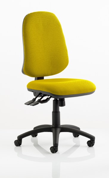 Eclipse XL 3 Lever Task Operator Chair Senna Yelllow fabric
