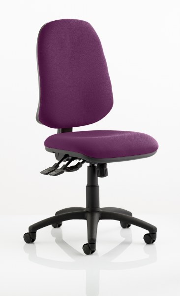 Eclipse XL 3 Lever Task Operator Chair Tansy Purple fabric
