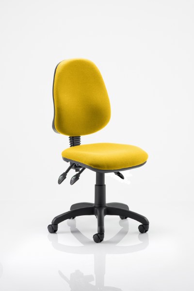 Eclipse 3 Lever Task Operator Chair Senna Yelllow fabric