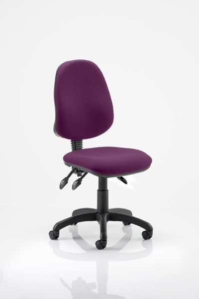 Eclipse 3 Lever Task Operator Chair Tansy Purple fabric