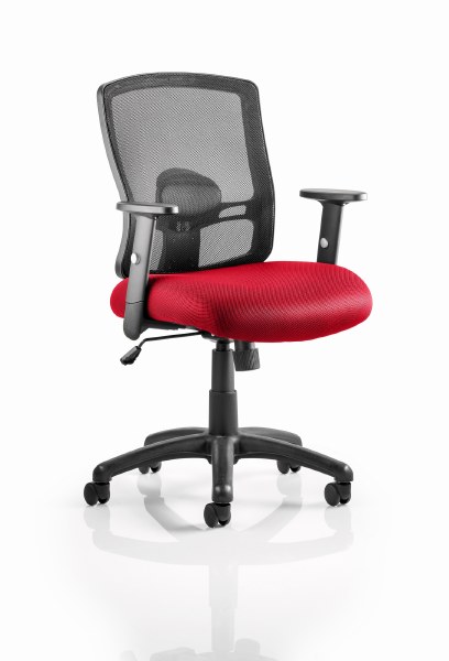 Portland Mesh Back Task Chair Bergamot Cherry fabric seat