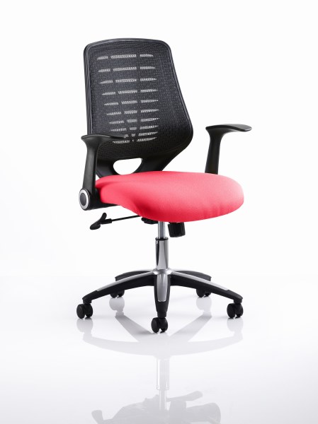 Relay Mesh Back Task Chair Bergamot Cherry Seat Black Back