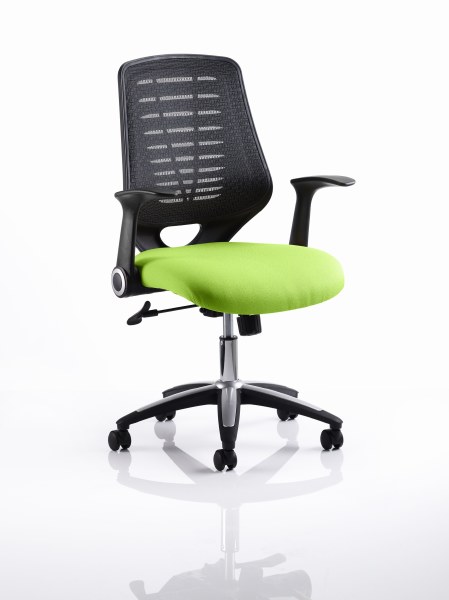 Relay Mesh Back Task Chair Myrrh Green Seat Black Back