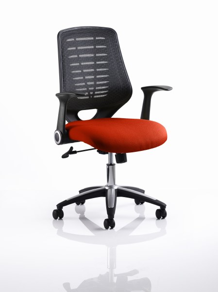 Relay Mesh Back Task Chair Tabasco Red Seat Black Back
