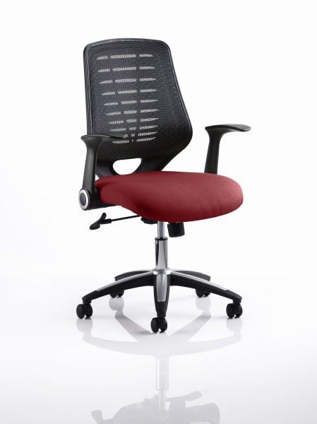 Relay Mesh Back Task Chair Ginseng Chilli Seat Black Back