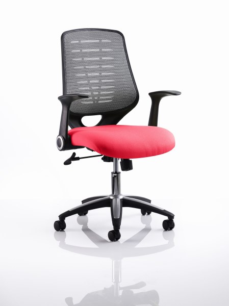Relay Mesh Back Task Chair Bergamot Cherry Seat Silver Back