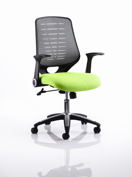 Relay Mesh Back Task Chair Myrrh Green Seat Silver Back