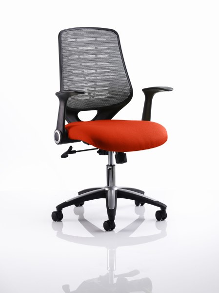 Relay Mesh Back Task Chair Tabasco Red Seat Silver Back