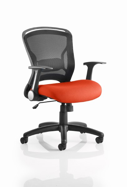 Zeus Mesh Back Operator Chair Tabasco Red Seat