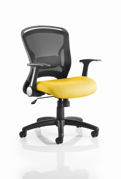 Zeus Mesh Back Operator Chair Senna Yelllow Seat