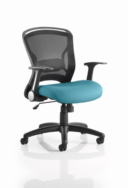 Zeus Mesh Back Operator Chair Maringa Teal Seat