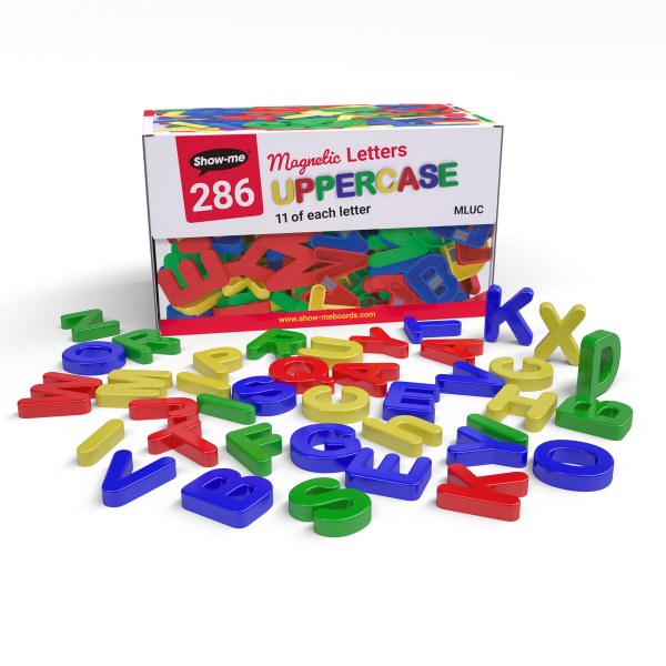 Show-me Box of 286 Magnetic Uppercase Letters