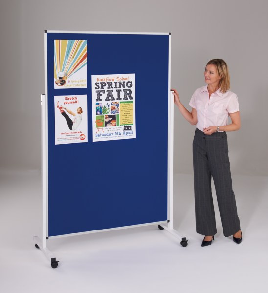Height Adjustable Felt Mobile Noticeboard