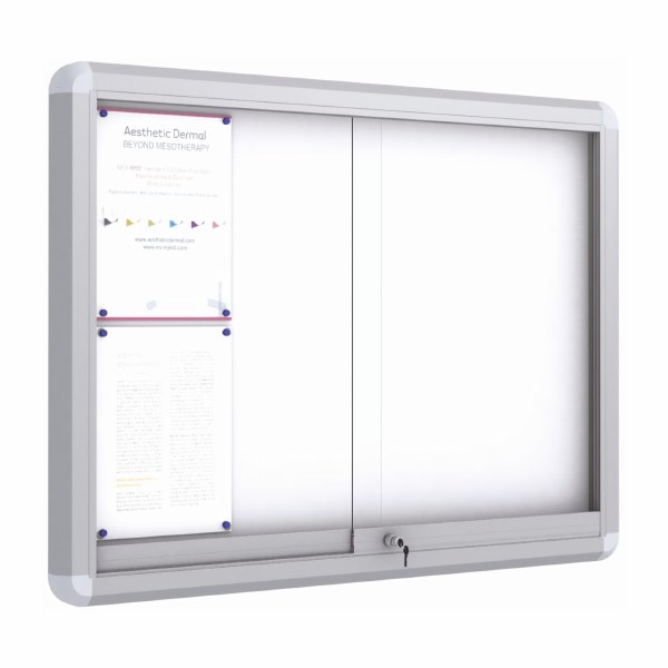 Sliding Door MAXI Lockable Noticeboard size 8 x A4