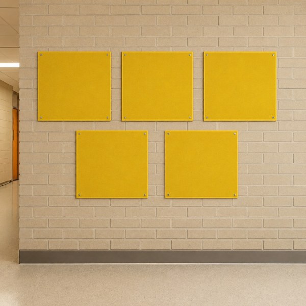 Pack of 5 Yellow Noticeboards