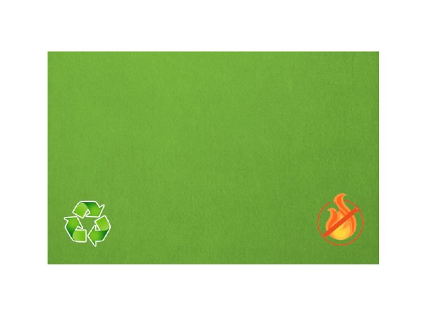 Eco-Sound Unframed Blazemaster Noticeboard 900 x 600mm Lime