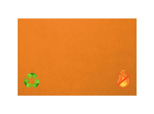 Eco-Sound Unframed Blazemaster Noticeboard 1200 x 900mm Orange