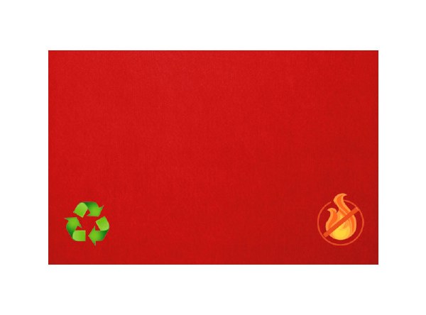 Eco-Sound Unframed Blazemaster Noticeboard 900 x 600mm Red
