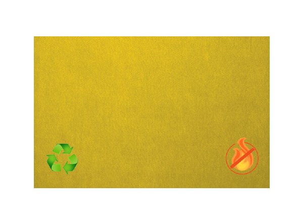 Eco-Sound Unframed Blazemaster Noticeboard 1200 x 900mm Yellow