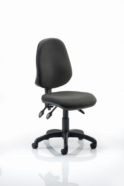 Eclipse 3 Lever Task Operator Chair Black fabric