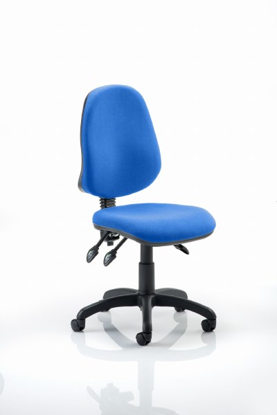 Eclipse 3 Lever Task Operator Chair Blue fabric
