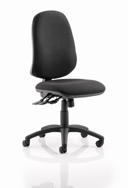 Eclipse XL 3 Lever Task Operator Chair Black fabric