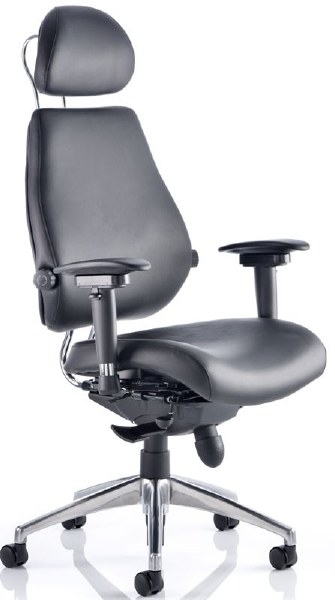 Chiro Plus 'Ultimate' Posture Chair Black Leather