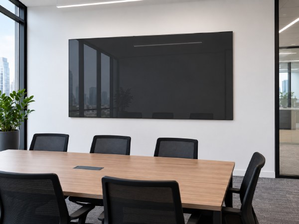 Magnetic Glass Writing Board Dark Grey 2400 x 1200mm