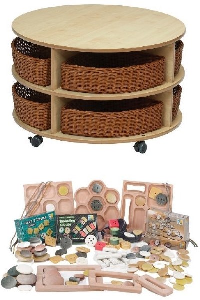 Double Tier Mobile Circular Storage Unit