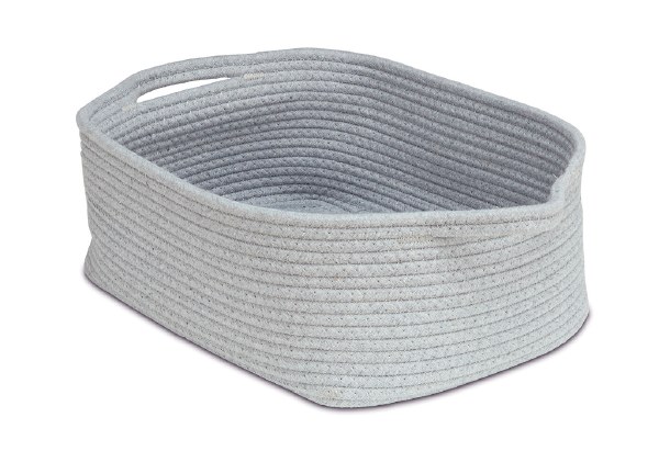 Shallow Rope Storage Baskets, Set of 6