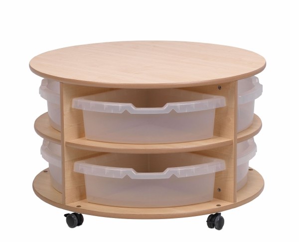 Double Tier Mobile Circular Storage Unit