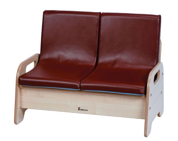 2-Seat Wooden Sofa