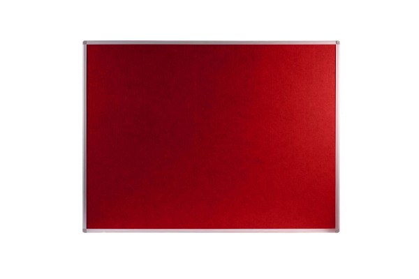 Boards Direct Felt Noticeboard Aluminium Frame 1200 x 900mm RED